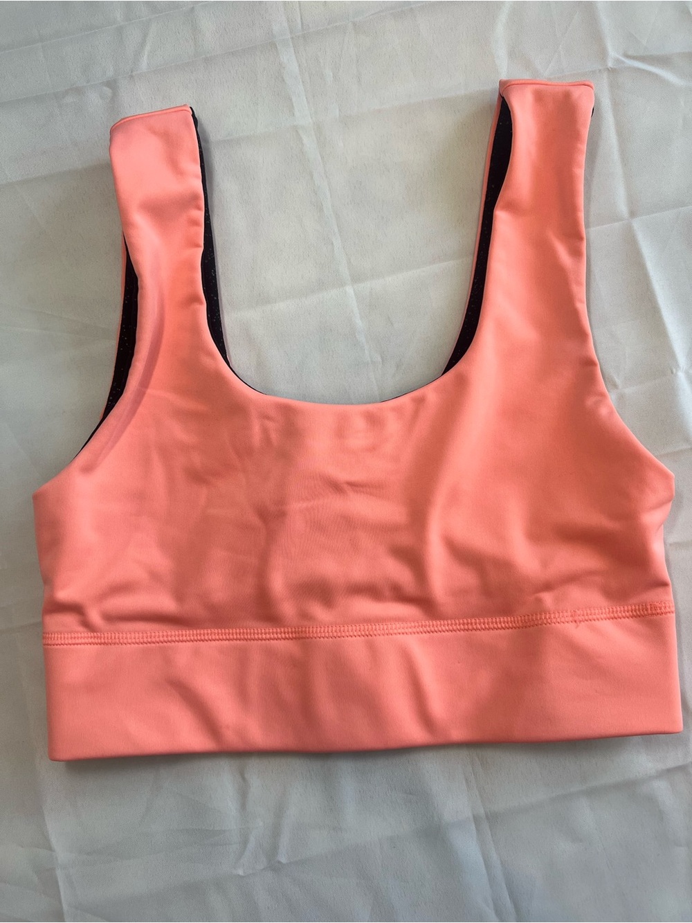 Fabletics Peach-Orange Scoop-Style Sports Bra